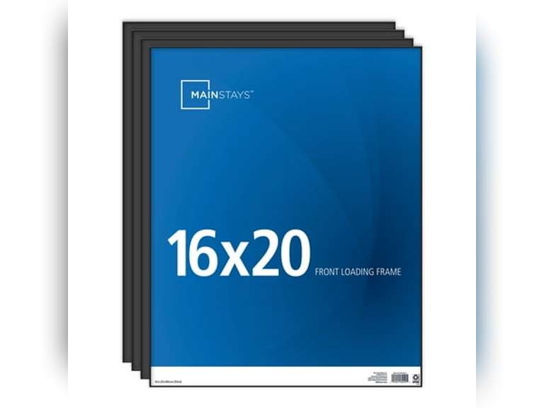 Mainstays 16x20 Black Format Frame Set of 4 32