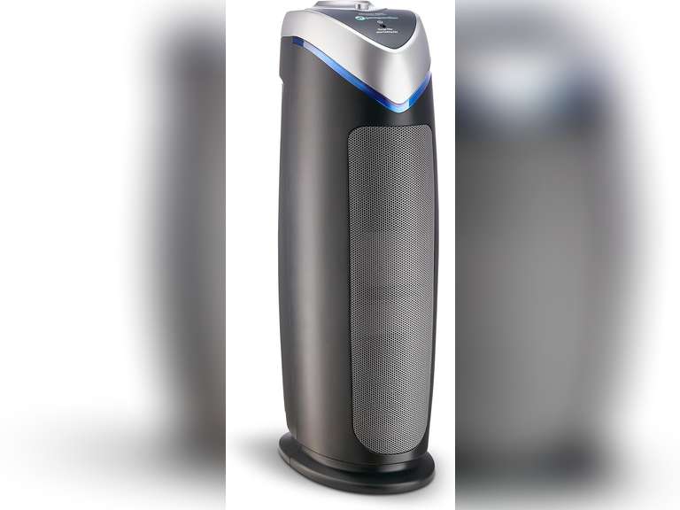 GermGuardian Air Purifier for Home with HEPA Pure Filter, for Wildfire Smoke, Pet Dander, Pollen, Odors, Large Rooms Up To 743 Sq. Ft., Removes 99.97% Pollutants, UV-C Light, 22", AC4825E, Gray 80