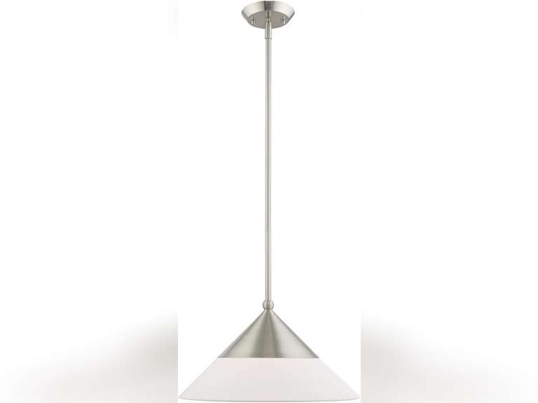 Livex Lighting 40687-91 Stockholm - 1 Light Mini Pendant in Mid Century Modern Style - 15 Inches Wide by 16.75 Inches high, Installation: Traditional 152
