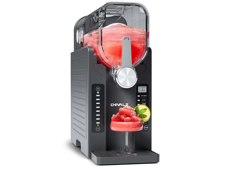 (See photos)Slushie Machine No Ice Needed, Slushy Machine for Home, 88 oz CHIVALZ Frozen Drink Maker with 6 Preset Programs for Margaritas, Frapp s, Milk Shake and More, LED Display, Self-Cleaning, AD03, Black 250