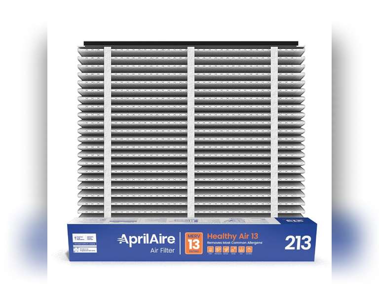 AprilAire 213 Replacement Filter for AprilAire Whole House Air Purifiers - MERV 13, Healthy Home Allergy, 20x25x4 Air Filter (Pack of 1) 61