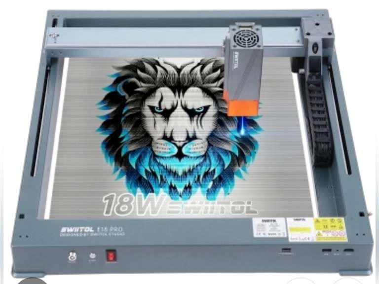 Swiitol E18 Pro 18W Integrated Structure Laser Engraver 36000mm/min High Speed 600