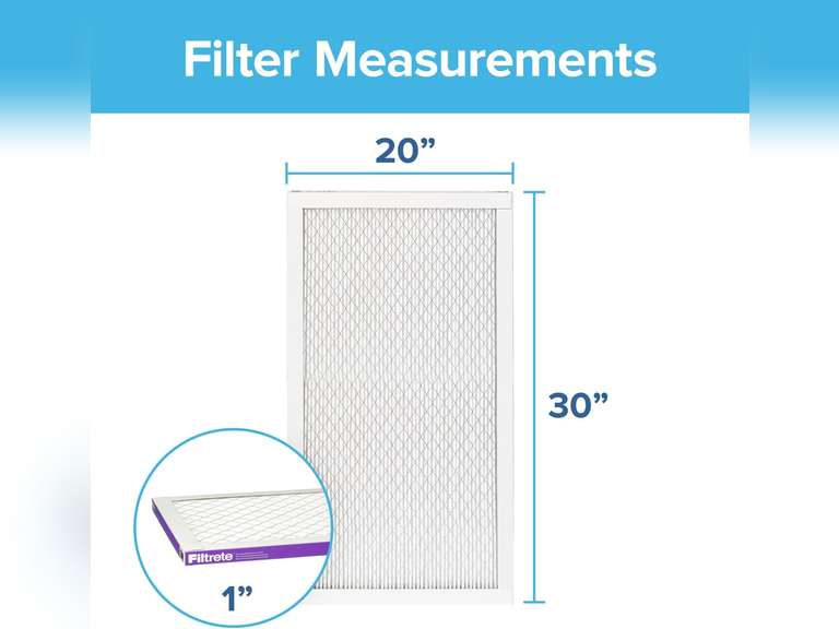 Filtrete Ultra Allergen Reduction Filter 1500 MPRE, 20 in x 30 in x 1 in 37