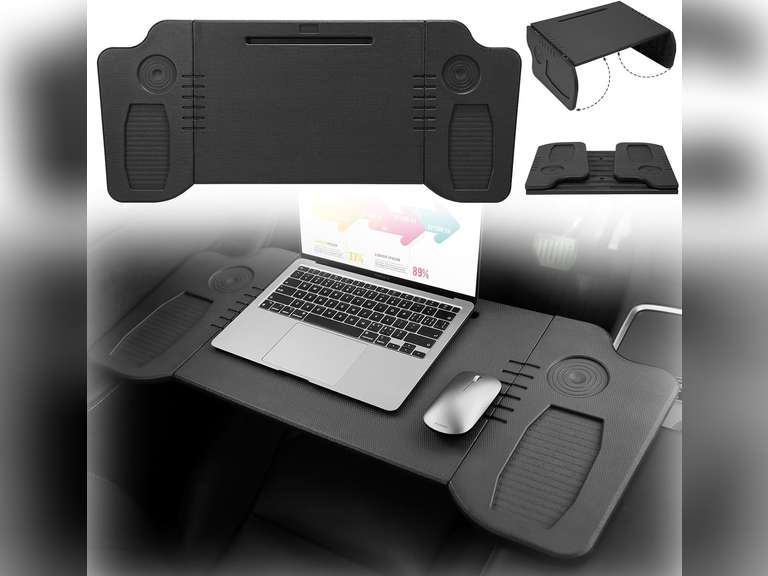 Car Desk Steering Wheel Tray, Foldable Car Table Tray, Car Desk for Laptop, Steering Wheel Desk for Eating and Traveling, Upgraded Design 50