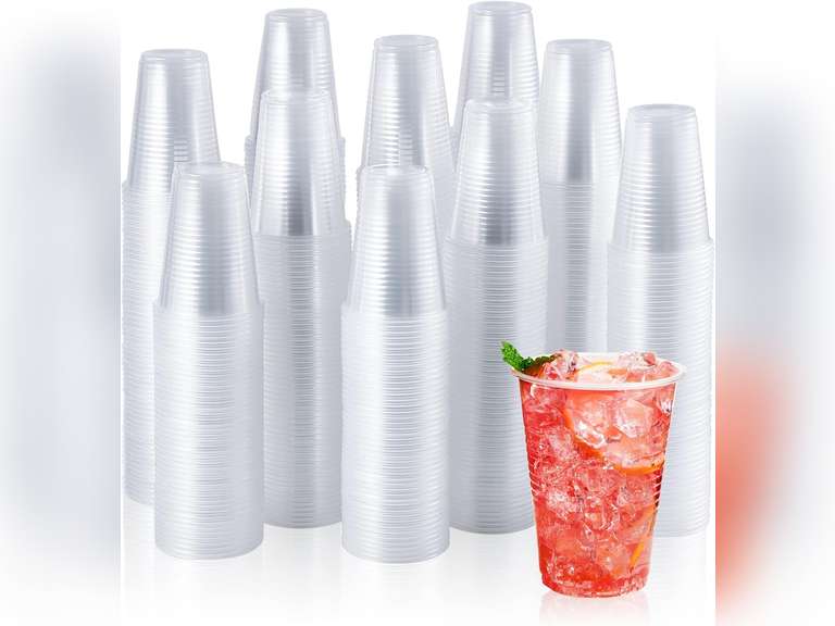 Vplus 2000 Pack 9 OZ Clear Plastic Cups, Disposable Plastic Cups, 9 Ounce Cold Party Drinking Cups for Wedding Thanksgiving Christmas Party 88