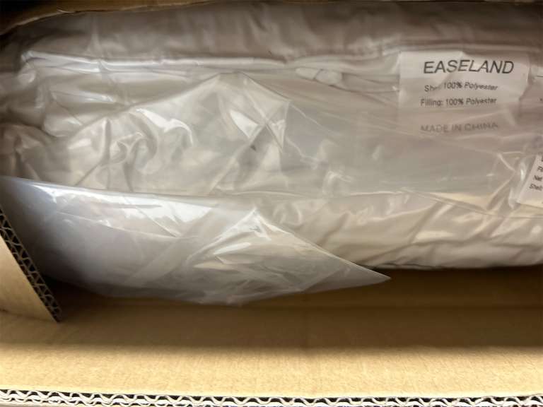 EASELAND All Season King Size Soft Quilted Down Alternative Comforter Reversible Duvet Insert with Corner Tabs,Winter Summer Warm Fluffy,White,90x102 inches 57