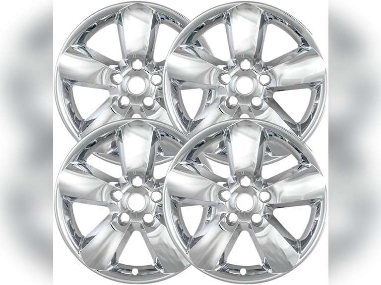 Set of 4 Wheel Skins Compatible with Select 2013-2024 Ram 1500, 2500, 3500 - Impostor Covers for 20 inch Alloy Rims - Snap-on, Chrome 101