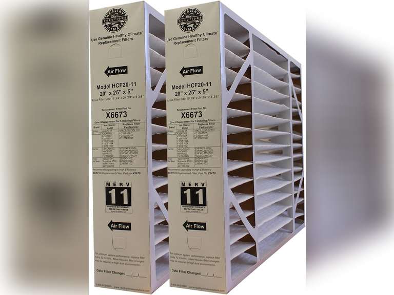 X6673 Furnace Filter | Actual Size: 19-3/4" x 24-3/4" x 4-3/8" (20x25x5) | MERV 11 | Pack of 2 77