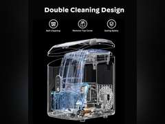 Nugget Ice Maker Countertop, Silonn Chewable Pellet Ice Machine with Self-Cleanin Function, 33lbs/24H Portable Ice Makers for Home Kitchen Officce, Black 188