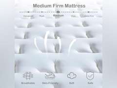 12 Inch Queen Mattress in a Box, Hybrid Cooling Gel Memory Foam & Pocketed Coils, Medium Firm, CertiPUR-US Certified, Pressure Relief, Motion Isolation 237