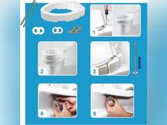 Carex Elongated Hinged Toilet Seat Riser, Adds 3.5 Inches of Height to Toilet, 300 Pound Weight Capacity, Raised Toilet Seat 30