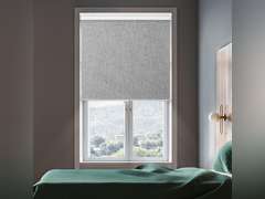 GENIMO 100% Blackout Roller Window Shades, Window Blinds Cordless with Thermal Insulated, UV Protection Fabric, French Door Blinds for Bedroom, Home, Office, Easy to Install, Grey, 31" W X 75" H 42