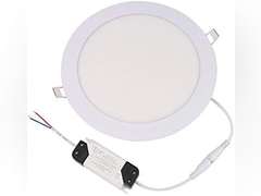 LED Panel Light 6 Flat Lamp Round Ultra-Thin Recessed Ceiling Light Downlight Fixture Kit (Cool White, 9W) 2 pack 16