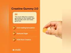 Create Creatine Monohydrate Gummies for Men & Women, Boost Focus, Strength, and Endurance, Anti-Melting Formula, Vegan, Gluten-Free, Non-GMO, 1.5g of Creatine per Gummy (Orange, 90 ct) 50
