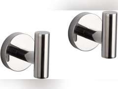 GERZWY Bath Towel Hook SUS 304 Stainless Steel Coat/Robe Clothes Hook for Bath Kitchen Modern Hotel Style Wall Mounted 2 Pack Polished Chrome AG-1107B-JG 17