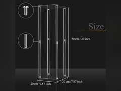 Geetery 12 Pieces Tall Acrylic Vase Wedding Centerpieces Clear Flower Stand Column Geometric Floral Vase Elegant Display Holder for Birthday Party Wedding Table Decorations (20 Inch) 140