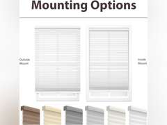 DEZ FURNISHINGS Cordless 1.5" Light Filtering Cellular Shade, 18" W x 64" H, White 57
