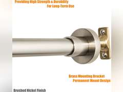 Artiwell Heavy Duty Shower Rod, Adjustable Shower Curtain Rod, Expandable 47-84 Inch, Permanent Mount Shower Rod, Never Rust Stainless Steel For Window Curtain and Closet, Brushed Nickel 44