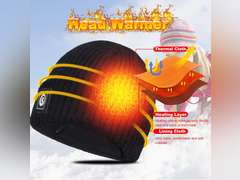 Sun Will Battery Heated Beanie Hat,Electric Rechargeable Warm Winter Heated Fleece Cap 60