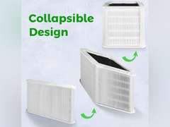 211+ Replacement Filter Compatible with Blueair Blue Pure 211 plus Air Cleaner Purifier, Foldable Particle & Activated Carbon Filter, True HEPA Filter 30