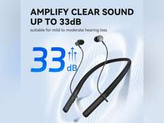 neckband hearing amplifier,Bluetooth Hearing Aids for Seniors With Noise Cancelling, Digital Hearing Amplifier for Seniors Adults with Volume Control. (deep black) 53