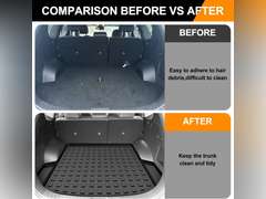AOMSAZTO Cargo Liner Fit for 2021-2023 Hyundai Santa Fe : All Weather TPE Rubber Rear Trunk Mat Protector Anti-Slip Waterproof Rubber Rear Cargo Car Liner - Car Mat for 2022 Santa Fe Accessories 36