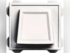 Builders Edge 140116774117 4" Hooded Dryer Vent 117, Bright White 20