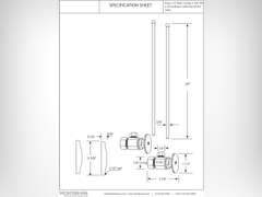 Westbrass A105KBN-62 5/8" x 3/8" OD x 20" Bullnose Riser Line Kit with Round Handle Angle Supply Shut Off Valve for Faucet, Matte Black 90