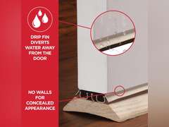 Kerf Style Replacement Door Bottom W/Vinyl Bulb & Fins -35-3/4" 26