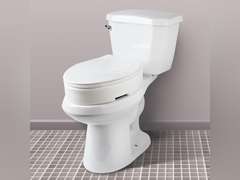Carex Elongated Hinged Toilet Seat Riser, Adds 3.5 Inches of Height to Toilet, 300 Pound Weight Capacity, Raised Toilet Seat 30