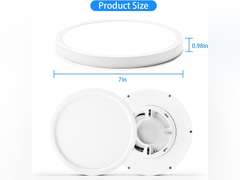 MOONSEA LED Flush Mount Ceiling Light, Super Slim 7 inch Ceiling Light Fixture, 6500K Daylight LED Ceiling Lamp for Bedroom, Living Room, Dining Room 7