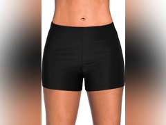 Yonique Womens Swim Shorts Solid Tankini Bottoms Swimsuit Bottoms(Available in Plus)size XL 18