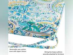 Greendale Home Fashions Outdoor 18-inch Square Reversible Seat Cushion, Paisley 2 Count 62