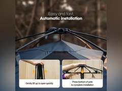 Pop Up Tents for Camping, Waterproof 4 Person Instant Tents Camping with Removable Rainfly, 2 Door 4 Mesh Windows Easy Setup Camping Tent, Included Moisture-Proof Mat 100