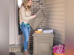 (SIMILAR MODEL COLOR BLACK)Step2 Express Parcel Delivery Drop Box for Packages, Mocha 45