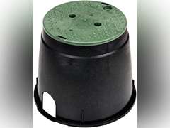 NDS 111BC Standard Series Round Valve Box Overlapping Cover-ICV, 10", Black/Green 25