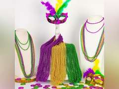 100PCS Mardi Gras Beads, Green Purple Gold Metallic Mardi Gras Beads Necklaces Accessories Bulk, Mardi Gras Carnival Beads Necklace Accessories for Parade Throws Party Decorations Supplies Favors(2 colors) 19