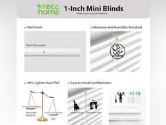 DEZ FURNISHINGS Cordless 1" Mini Blind, Room Darkening, 29" W x 48" H, Pearl White 16