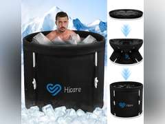One-Second Installation Portable Ice Bath Tub for Athletes Adults, 108 gal Cold Plunge Tub Outdoor, Cold Ice Pod Tub for Cold Water Therapy Recovery, Inflatable Ice Bath Barrel Plunge Pool 55