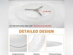 Microwave Glass Plate 16 inch WB27X43590 WB49X10166 Glass Turntable Plate Compatible with G.E Microwave Replace AP4345996 PS2321884 EAP2321884 JES2051DN2WW JES2051DN1BB PEB2060DM1CC by Fetechmate 35