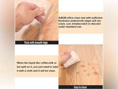 AiBOB Office Chair Mat for Hardwood Floor, 36 X 48 inches, Hard Floor Chair Mats Under Computer Desk, Easy Glide for Rolling Chairs, No Curling 27
