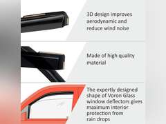 Voron Glass in-Channel Extra Durable Rain Guards for Trucks Dodge RAM 1500 2019-2025 Crew Cab, Window Deflectors, Vent Window Visors, 4 Pieces - 220159 60