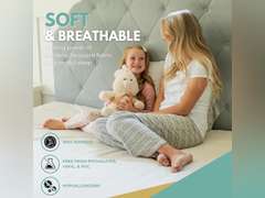 Rest Line Premium Bamboo Waterproof Mattress Protector TwinXL Size 39X80 - 100% Viscose from Bamboo, Hypoallergenic, Cooling Mattress Pad Cover, Soft & Breathable Fitted Sheet Style up to 18" Deep (similar model) 40