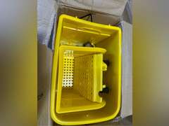 Simpli-Magic Side Press Wringer Combo Commercial Rectangular Mop Bucket on Wheels, 35-Quart, Yellow 65