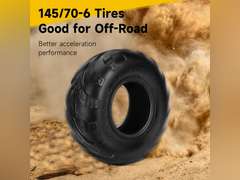 HIAORS 145/70-6 145x70x6 Tire Tubeless Compatible with Coleman CC100X CT100u Baja Dirt Bug Doodle Bug DB30 Motovox MBX10 MBX11 MBX12 Monster Moto MMB80 Mini Bike Kazuma 110cc ATV Quad Go Kart (2 Pack) 55