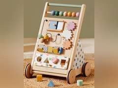 Tiny Land Wooden Baby Walker, Baby Push Walker, Montessori Walker Push Toy, Ajustable Speed Baby Walker for Boys and Girls, Baby Activity Center, Best Toys for Kids Development 90