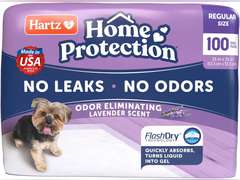 Hartz Home Protection Lavender Scented USA Made Dog Pads, 100 count, Super Absorbent & Won't Leak, Odor Eliminating 35