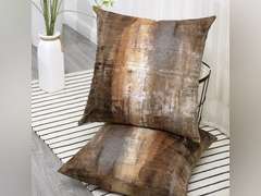 ONELZ Brown Throw Pillows and Grey Throw Pillows Decorative Pillow Covers for Couch Two Sides Printed, Fashion Style Zippered Cushion 17 X 17 Pillow Cover Set of 2,Brown and Grey 13