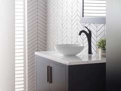 Kraus KCV-204 GWH Ceramic Above Counter Round Bathroom Sink, 13 x 13 x 4.38 Inches, White 294