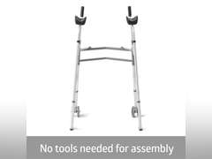 Medline Upright Walker with 5 Dual Wheels, Forearm Walker with Armrests, Height Adjustable, 300lb Weight Capacity 90
